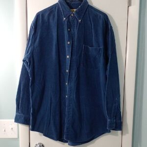 L.L. Bean Men's Deep Blue Corduroy Shirt